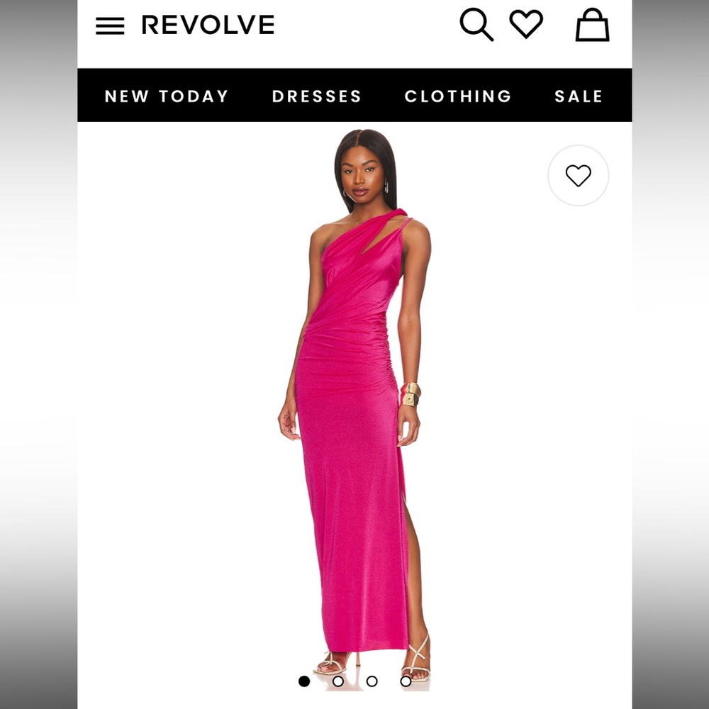 Baobab Collection Pink Asymmetrical Ruched Gown